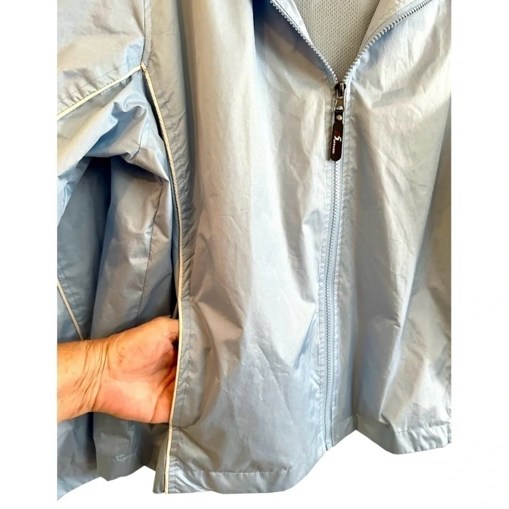 i5 APPAREL, WOMENS,LIGHTWEIGHT, ZIP UP, HOODED, WINDBREAKER, RAIN JACKET.SIZE 1X